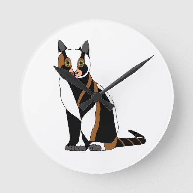 Horloge Ronde Chat Marmalade (Recto)