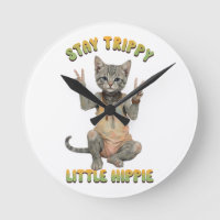 Chat tigré gris bohème reste trippy petit hippie