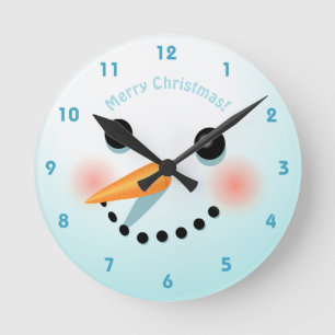 Horloge Ronde Cheeks de Snowman