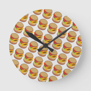 HORLOGE RONDE CHEESEBURGERS