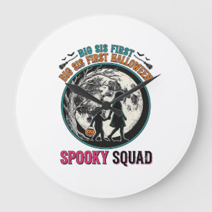 Horloge Ronde Chemise Halloween Grande Sœur pour sa Première Sai