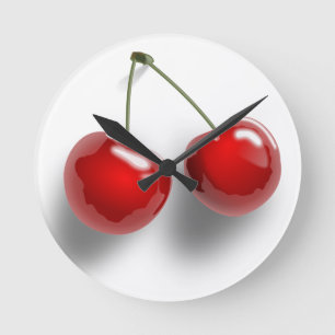 Horloge Ronde Cherries