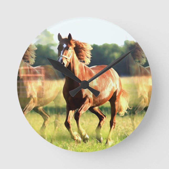 Horloge Ronde Cheval de course (Recto)