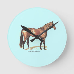 Horloge Ronde Cheval Thoroughbred