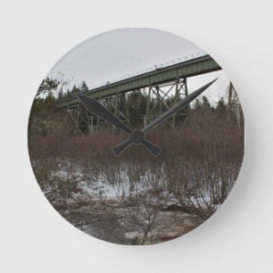 Horloge Ronde Chevalet de train de Wentworth d'hiver
