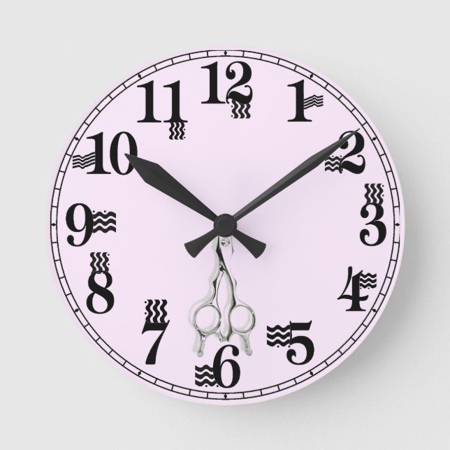 Horloge Ronde cheveux styliste cadeaux (Recto)