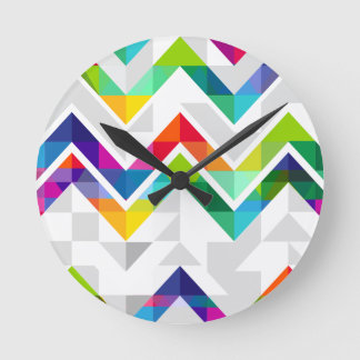 Horloge Ronde Chevron Rainbow