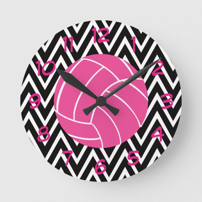 Horloge Ronde Chevron Zigzag Pattern Wall Clock (Recto)