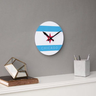 Horloge Ronde Chicago Six Pointed Star