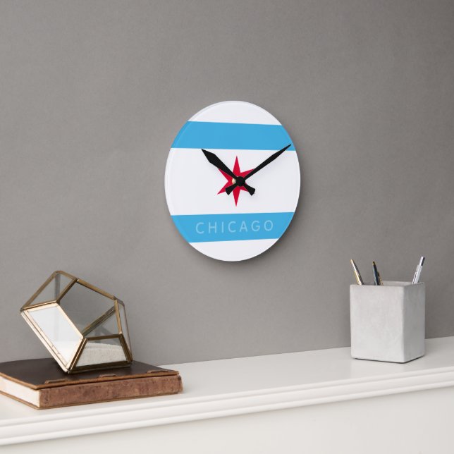 Horloge Ronde Chicago Six Pointed Star (Bureau)