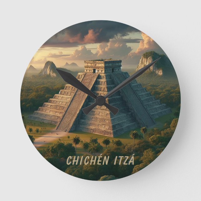 Horloge Ronde Chichén Itzá Yucatá Mexique Paysage Voyage (Recto)