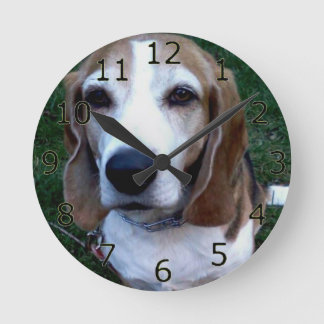 Horloge Ronde Chien beagle Basset