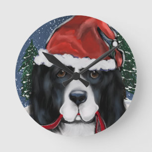 Horloge Ronde Chien de Terre-Neuve