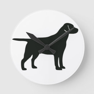Horloge Ronde Chien du Black Lab