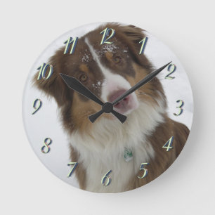Horloge Ronde Chien mignon