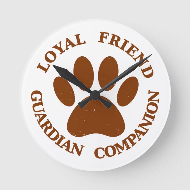 Horloge Ronde Chien Paw Loyal Friend (Recto)
