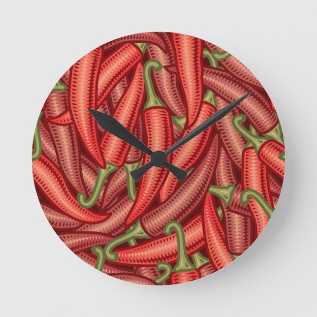 Horloge Ronde Chili Peppers (Recto)