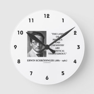 Horloge Ronde Chimie de physique d'Erwin Schrödinger statistiqu