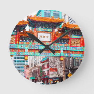 Horloge Ronde Chinatown à Washington DC. USA