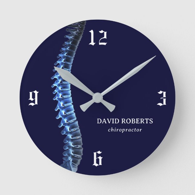 Horloge Ronde Chiropraticien de radiographie chiropratique Chiro (Recto)