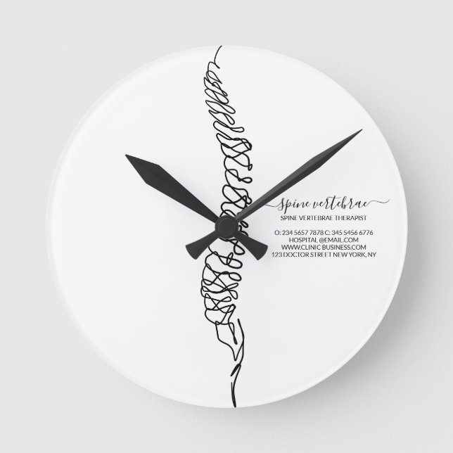 Horloge Ronde Chiropraticien Professionnel Chiropratique Moderne (Recto)