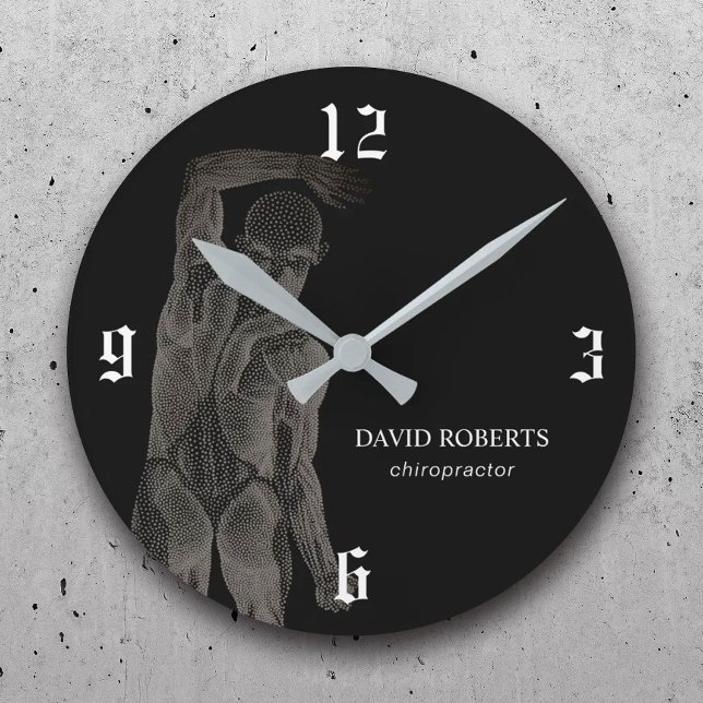Horloge Ronde Chiropratique Chiropraticien Massage Spa Thérapist (Créateur téléchargé)