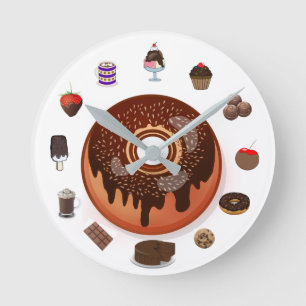 Horloge ronde "Chocaholic"