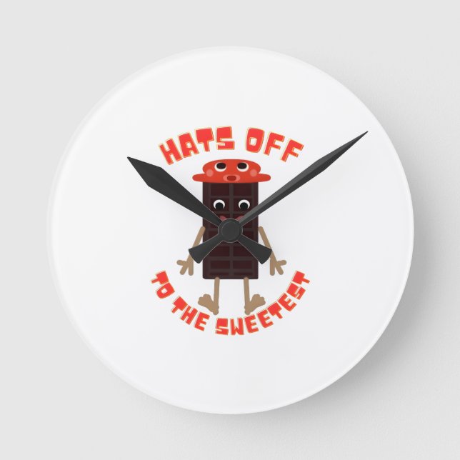 Horloge Ronde Chocolate day design  (Recto)