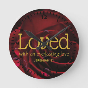 Horloge Ronde Christian Valentine AIMÉ Rose rouge L'amour de Die