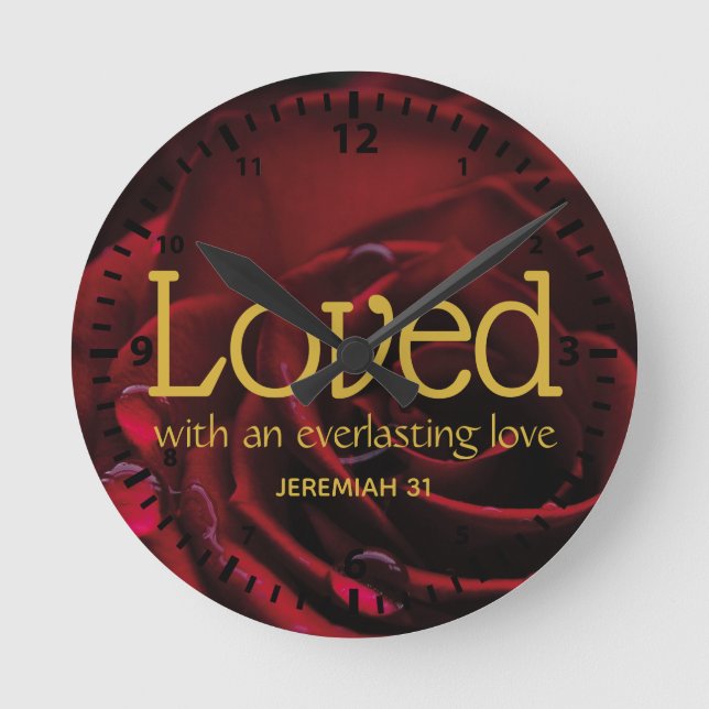 Horloge Ronde Christian Valentine AIMÉ Rose rouge L'amour de Die (Recto)