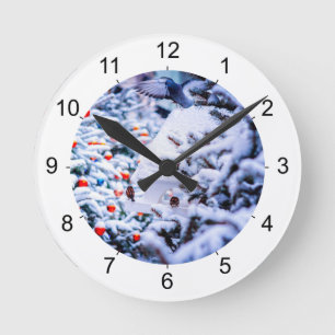 Horloge Ronde Christmas Idyll personnalisable