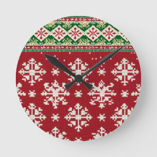 Horloge Ronde Christmas Sweater