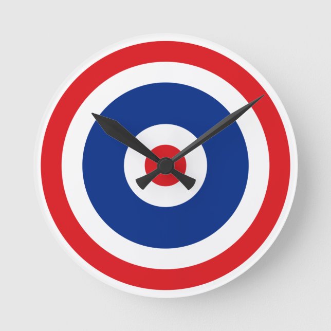 Horloge Ronde Cible du drapeau thaïlandais (Recto)