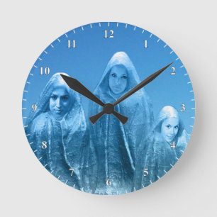 Horloge Ronde Ciel bleu glace