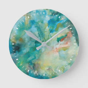 Horloge Ronde Ciel bleu   turquoise interstellaire