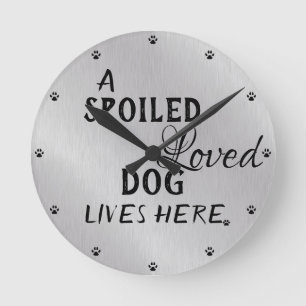 Horloge Ronde Citation de Chien mou