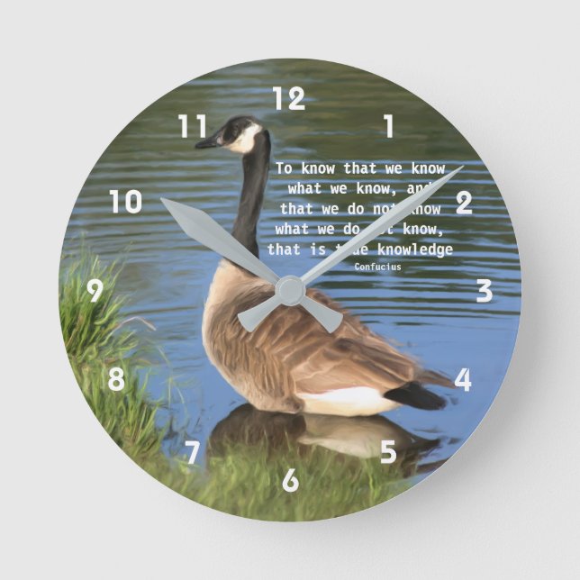 Horloge Ronde Citation de connaissances sur l'oie confucius du C (Recto)