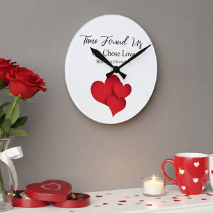 Horloge Ronde Citation de la Saint-Valentin : Le Temps Nous a Tr
