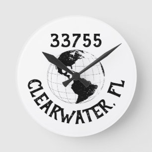 Horloge Ronde City State Zip Code Globe World Map