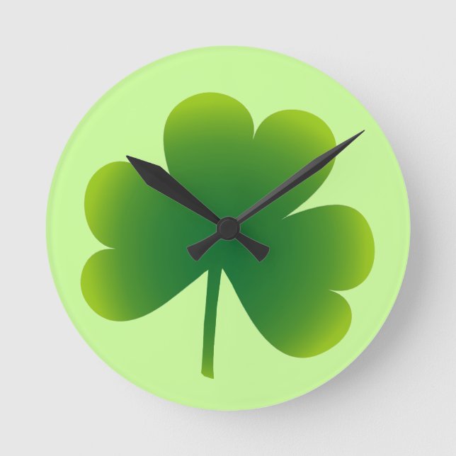Horloge Ronde Classic Irish shamrock (Recto)