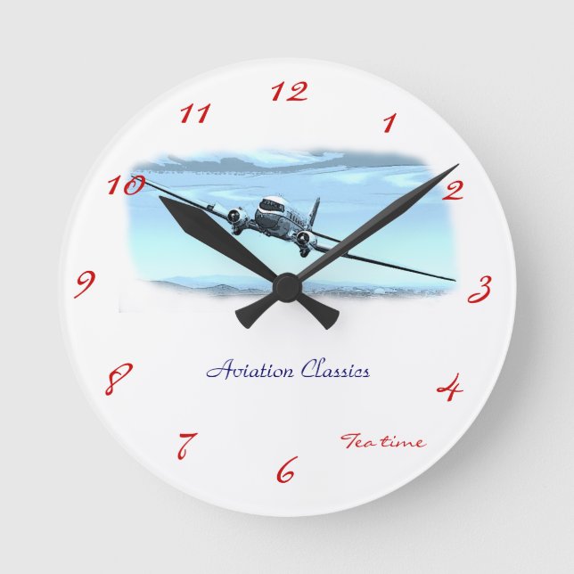 Horloge Ronde Classiques d'aviation (Recto)