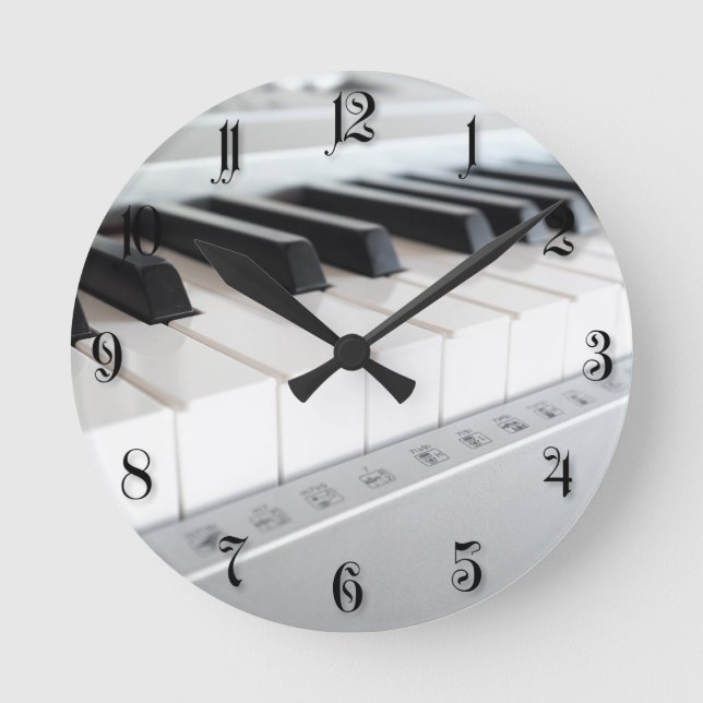 Horloge Ronde Clavier numérique pour piano (Recto)
