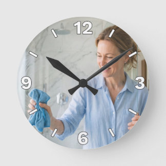 Horloge Ronde Cleaning Service Office Housekeeping Maid Decor