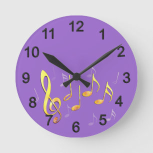 Horloge Ronde Clés de notes et notes