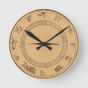 Horloge Ronde Clock astrologique chinois