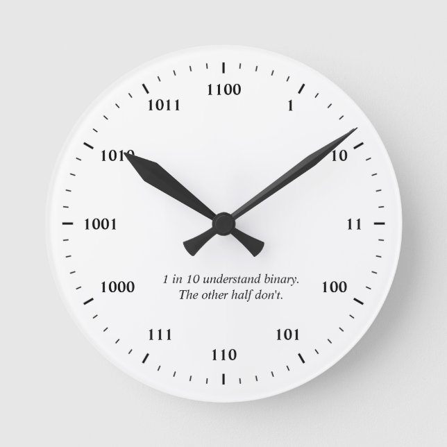 Horloge Ronde Clock binaire (Recto)