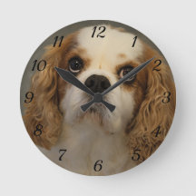Clock Cavalier King Charles Wall
