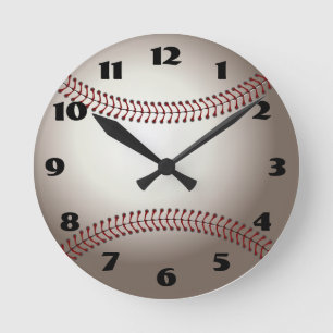 Horloge Ronde Clock de baseball