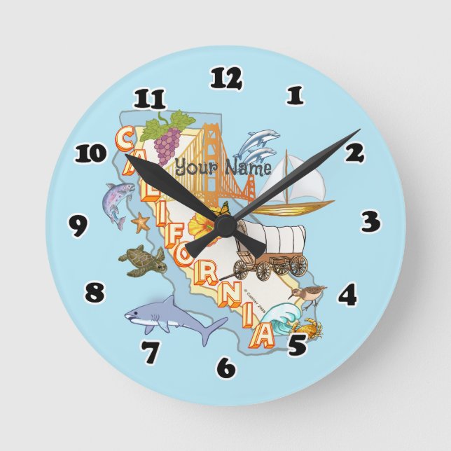 Horloge Ronde Clock de Californie (Recto)
