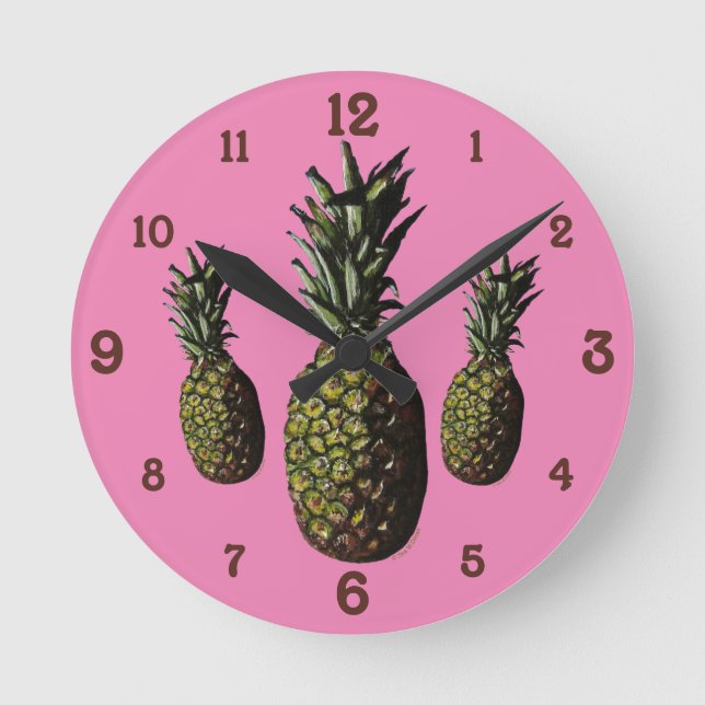 Horloge Ronde Clock de Pineapple (Recto)